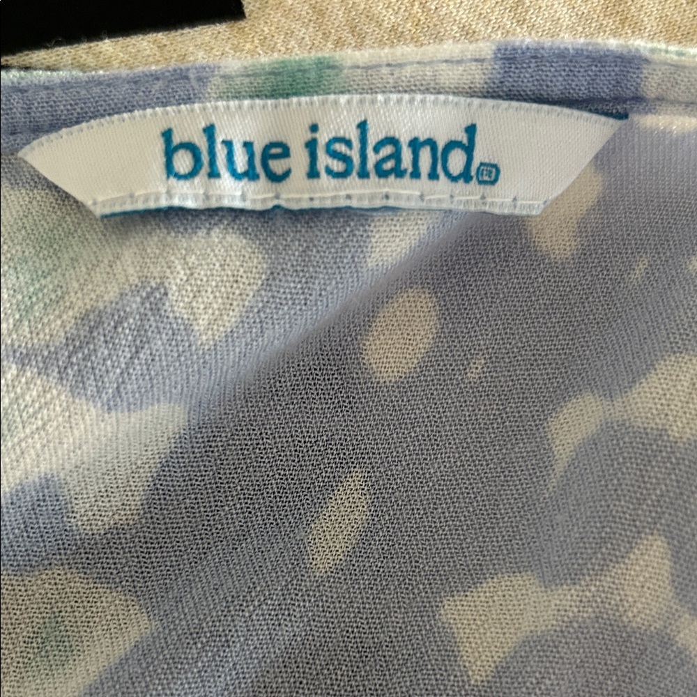 Blue Island Green and Blue Tie-Dye Swim Coverup - Picture 6 of 7
